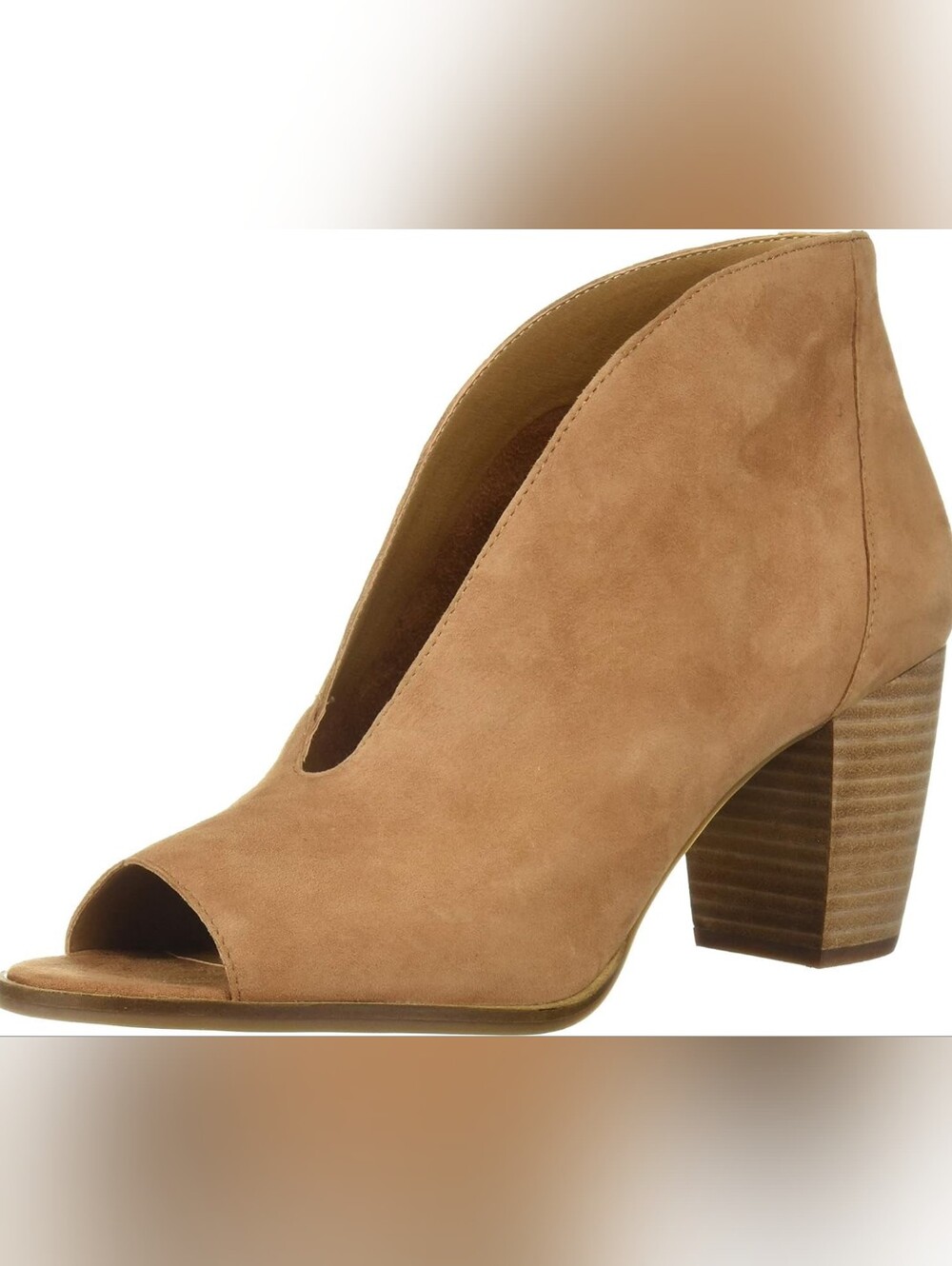 Lucky Brand Suede Ankle Boots Bootie Shoes Stacked Heel Tan LK-JOAL Kidsuede 6.5